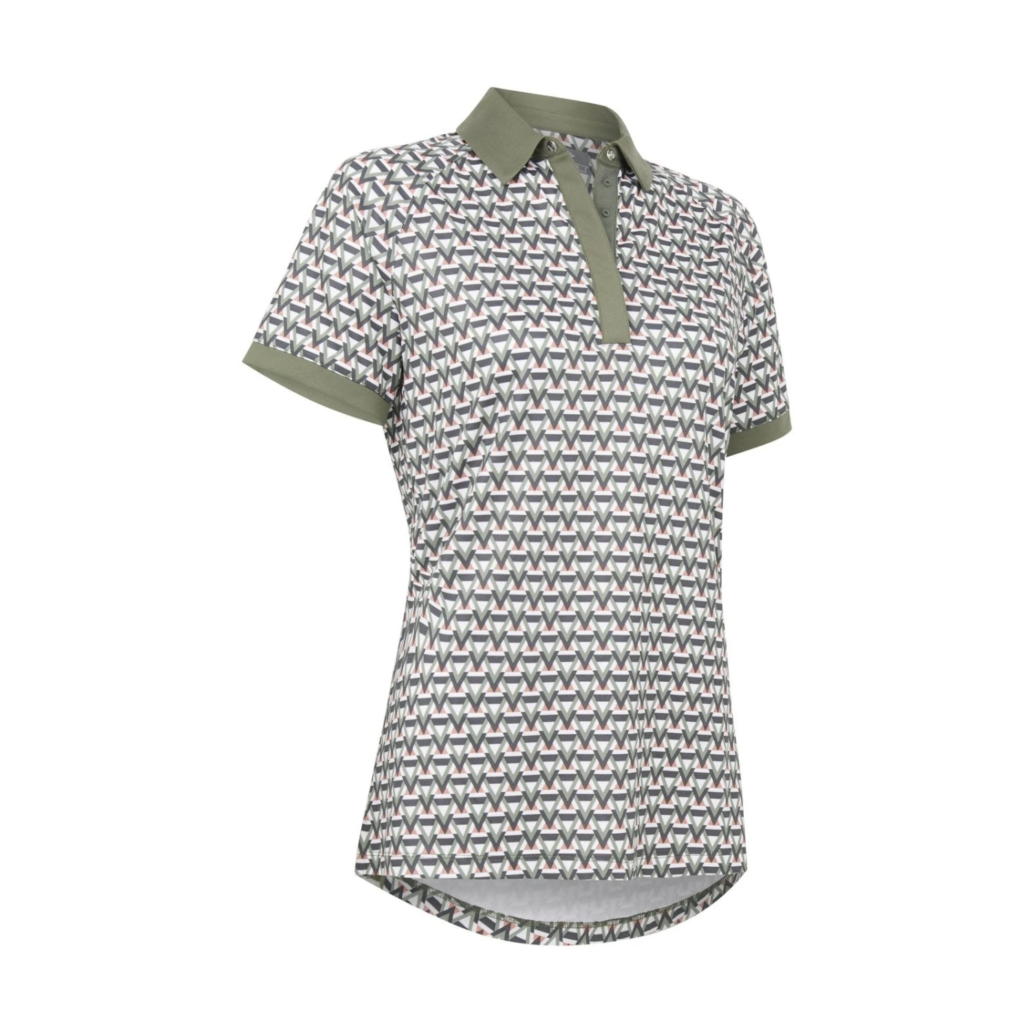 Callaway Ladies Chev Printed Golf Polo Shirt CGKFC070 1 Callaway Ladies Chev Printed Golf Polo Shirt CGKFC070