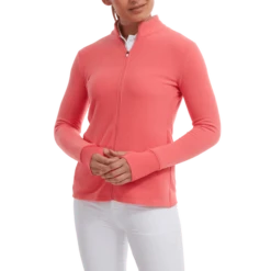 FootJoy Ladies Full Zip Fleece Golf Mid Layer 88468 -Golf Clothing Shop FJ 88468 02