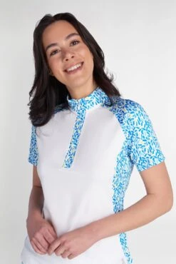 Green Lamb Ladies Katie Printed Golf Polo Shirt SG22919 -Golf Clothing Shop Green Lamb Ladies Katie Printed Golf Polo Shirt SG 4