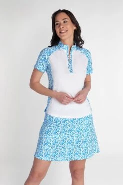 Green Lamb Ladies Katie Printed Golf Polo Shirt SG22919 -Golf Clothing Shop Green Lamb Ladies Katie Printed Golf Polo Shirt SG 8