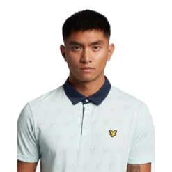 Lyle & Scott Jacquard Golf Polo Shirt SP1562G -Golf Clothing Shop Lyle Scott Jacquard Golf Polo Shirt SP 1