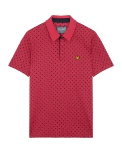 Lyle & Scott Lyle Polka Dot Golf Polo Shirt SP1665G -Golf Clothing Shop Lyle Scott Polka Dot Golf Polo Shirt SP 8
