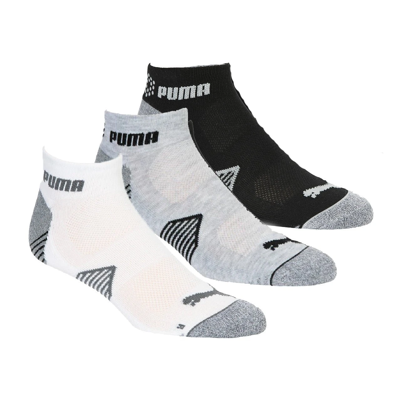 Puma Essential 1/4 Cut 3-Pack Golf Socks 858562 1 Puma Essential 1/4 Cut 3-Pack Golf Socks 858562