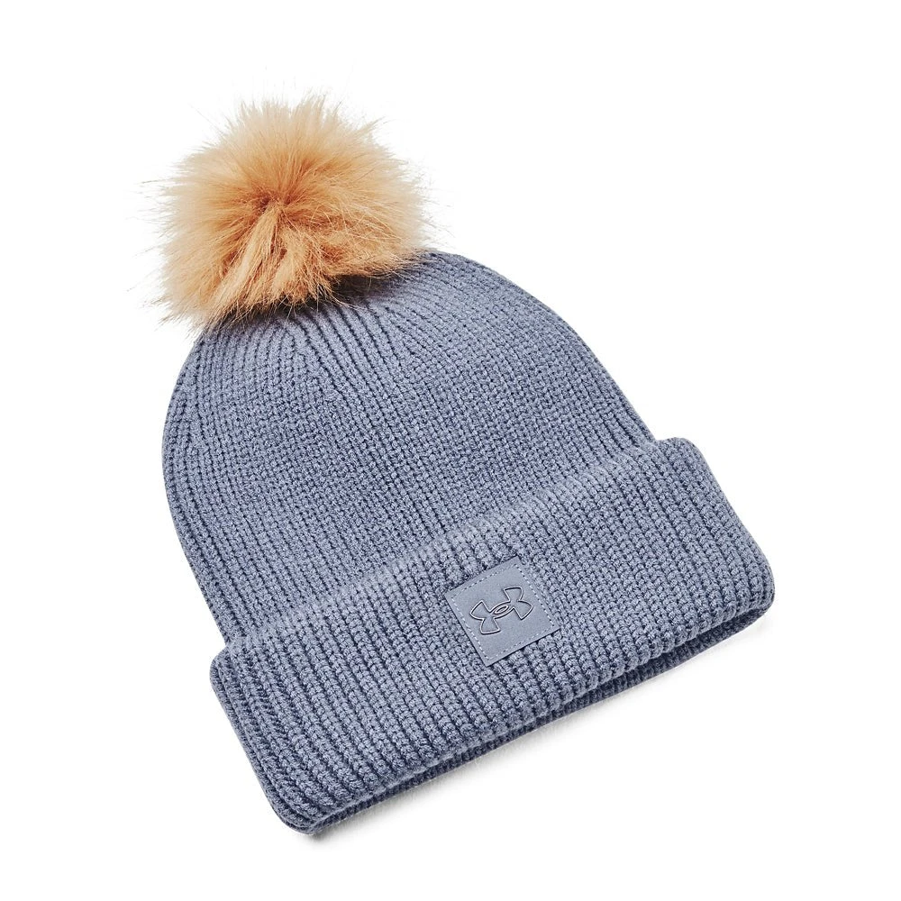 Under Armour Ladies Infrared Halftime Ribbed Pom Beanie 1373098 1 Under Armour Ladies Infrared Halftime Ribbed Pom Beanie 1373098